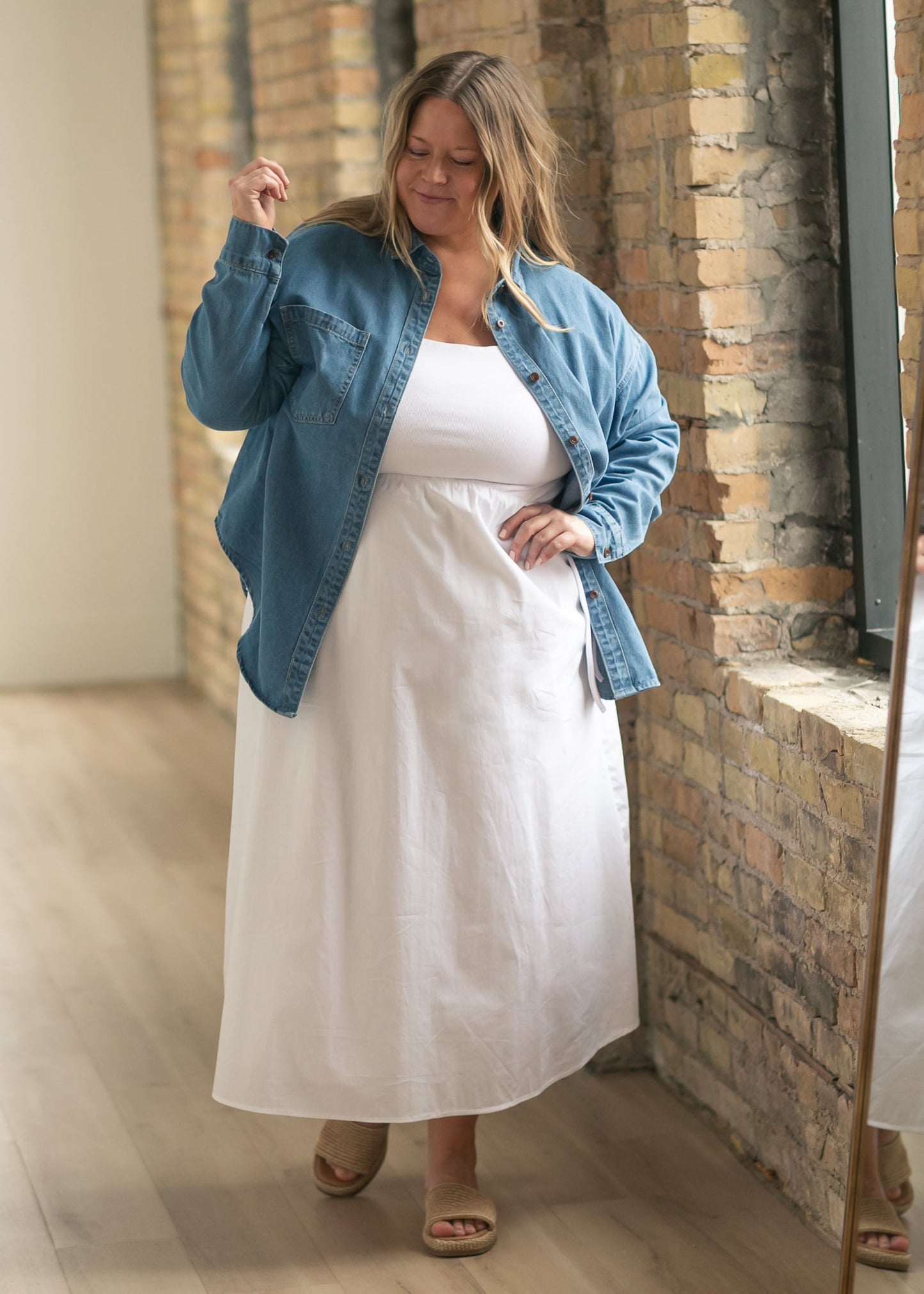 Eleanor White A-line Maxi Dress - FINAL SALE
