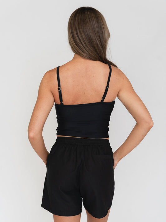 Black Classic Crop Top