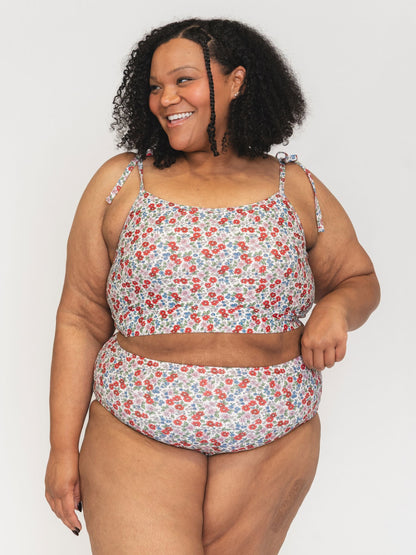 Sweet Pea Shoulder-Tie Crop Top