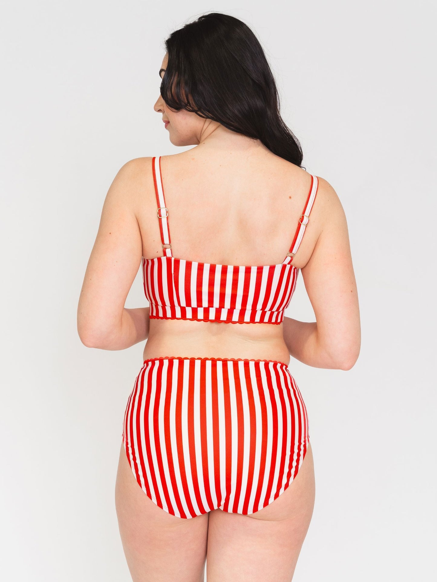 Red Stripe Scoop Bralette