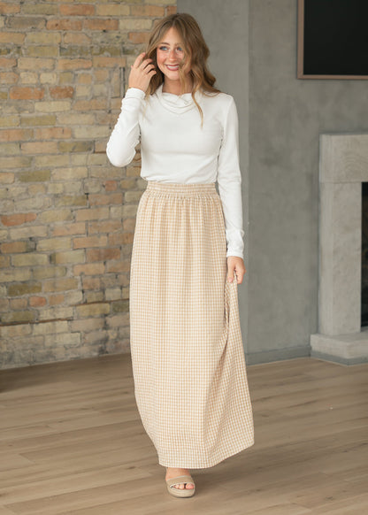 Rayne Modern Gingham Maxi Skirt