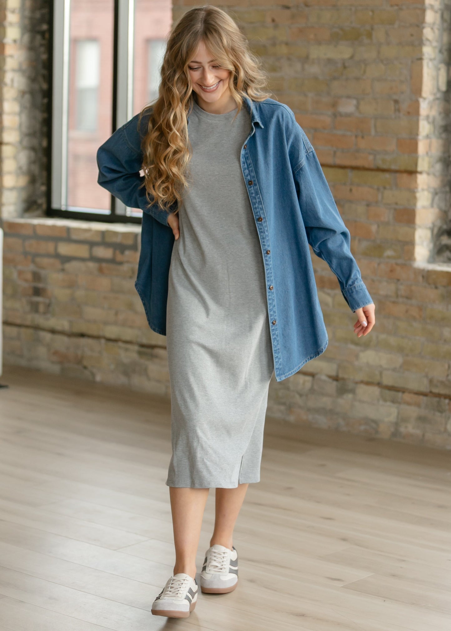 Betty Denim Button Up Top