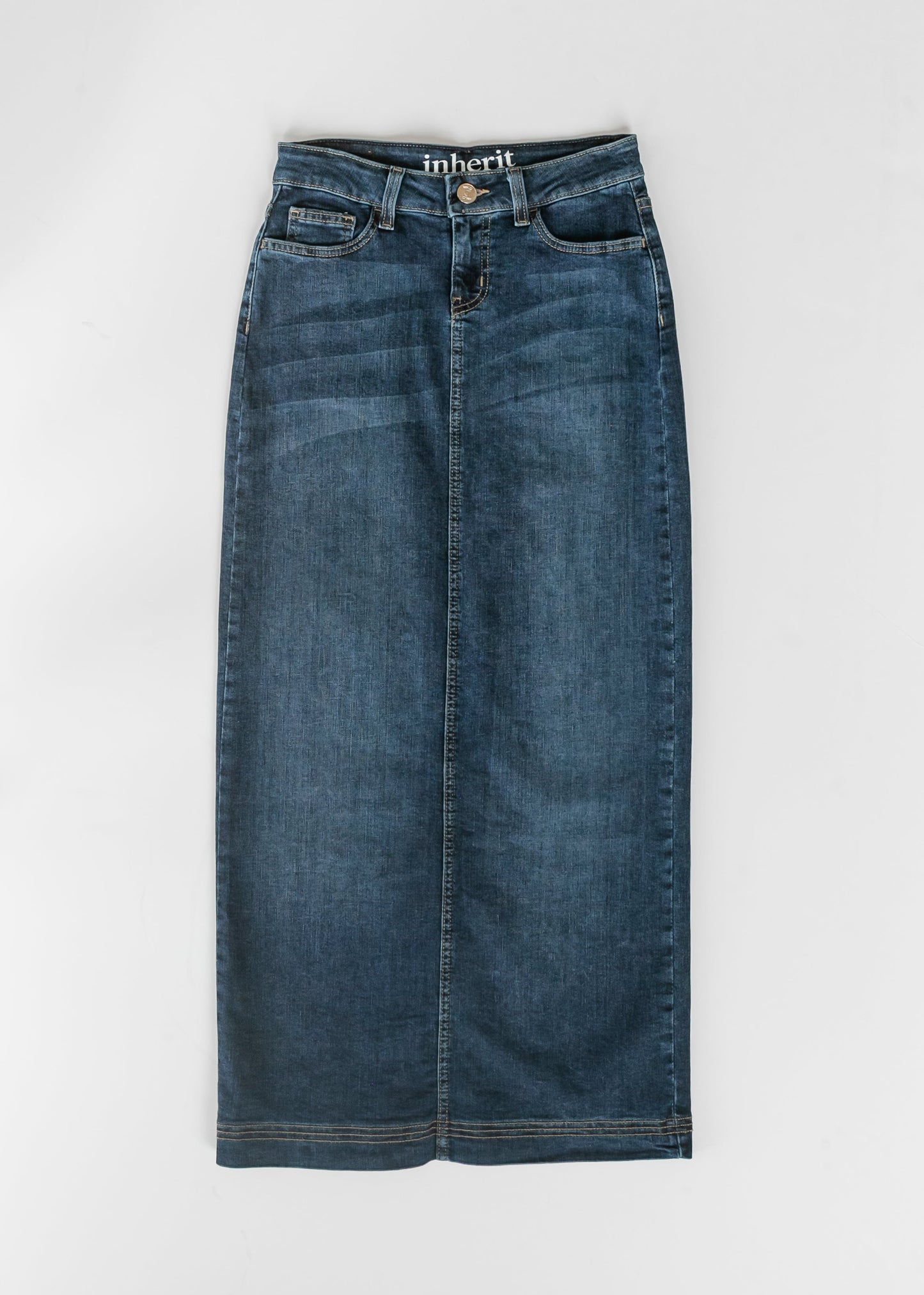 Bria Dark Wash Denim Maxi Skirt - FINAL SALE