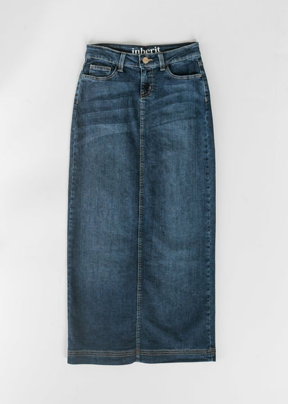 Bria Dark Wash Denim Maxi Skirt - FINAL SALE