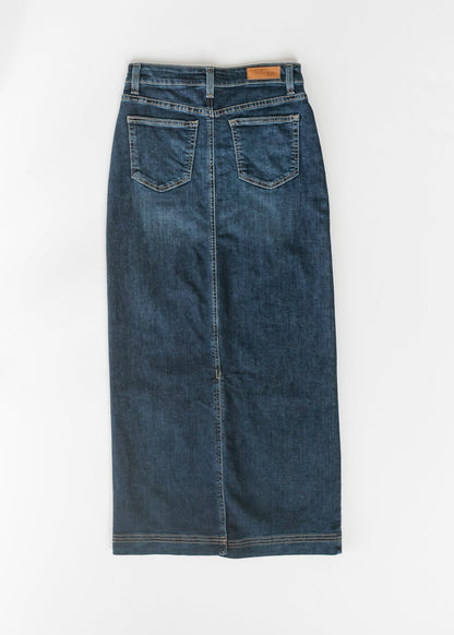 Bria Dark Wash Denim Maxi Skirt - FINAL SALE