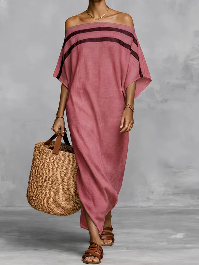 Beach Style Long Sleeve Maxi Dress