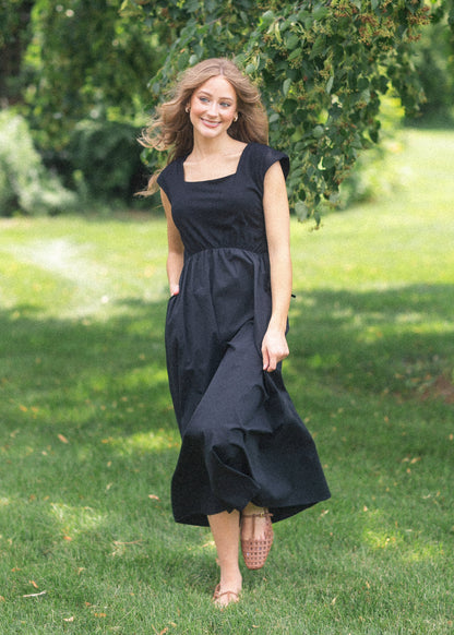 Eleanor Black A-line Maxi Dress - FINAL SALE