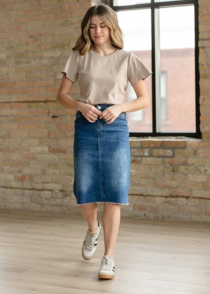 Essential Sand Flutter Sleeve Top