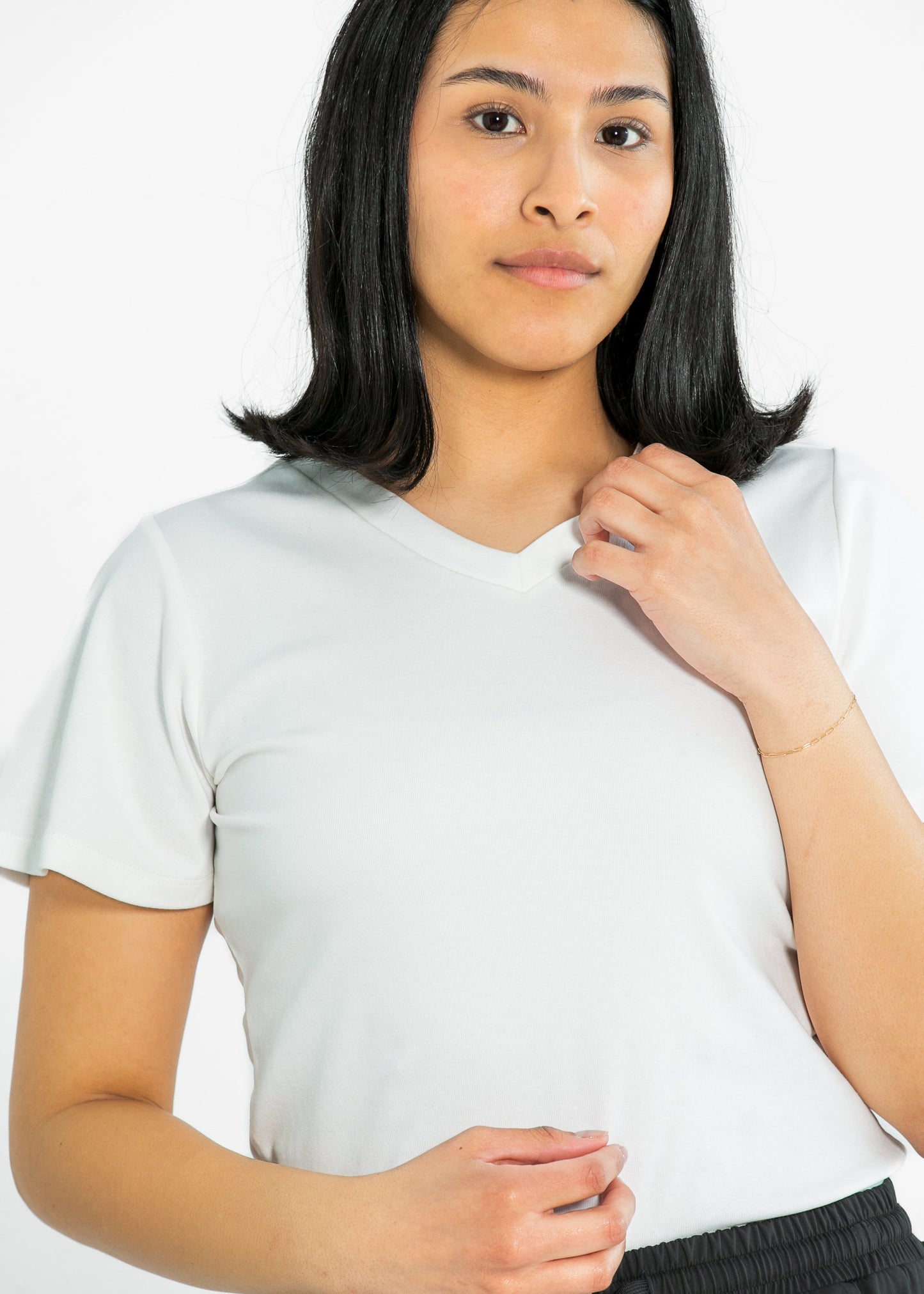 Essential V-neck Flutter Sleeve Top - FINAL SALE