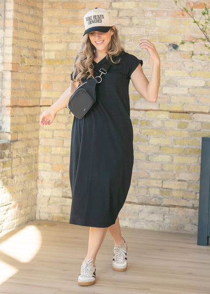 Finley V-neck T-shirt Dress