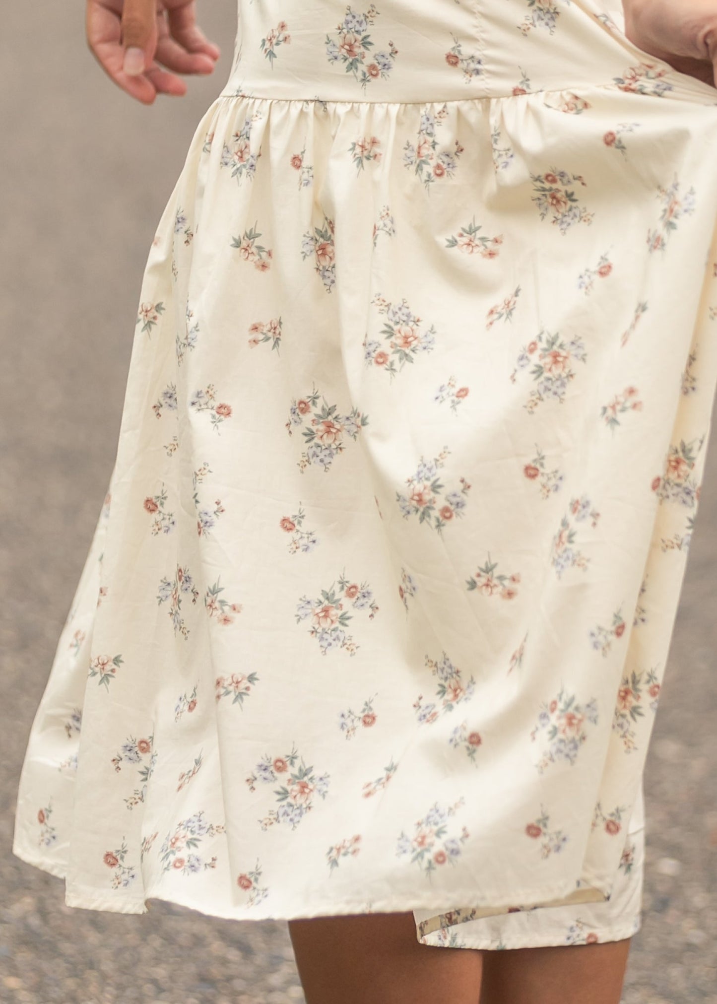 Katrina Half Sleeve Floral Midi Dress - FINAL SALE
