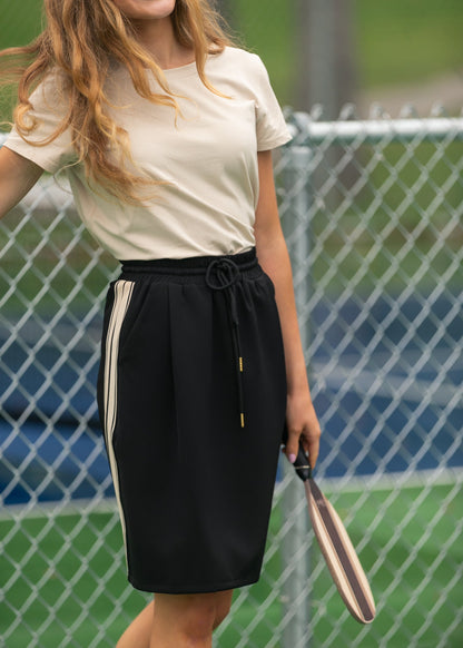 Nina Mid-Rise Track Skirt