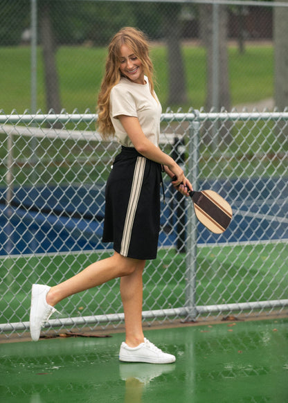 Nina Mid-Rise Track Skirt