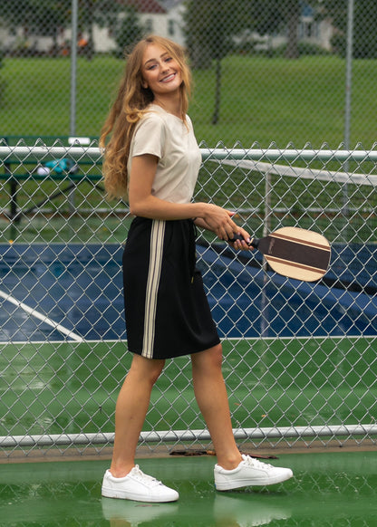 Nina Mid-Rise Track Skirt