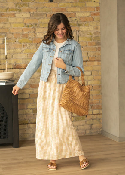 Rayne Modern Gingham Maxi Skirt